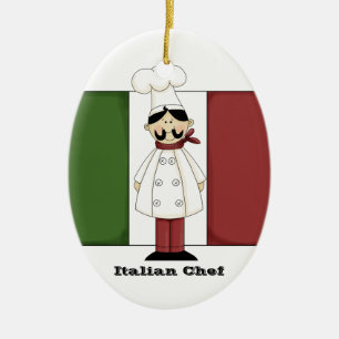 Ovale En Céramique Ornement italien de cuisine du chef #6