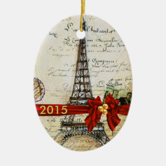 Ovale En Céramique Ornement VINTAGE 2015 CHIC FAIT SUR COMMANDE de