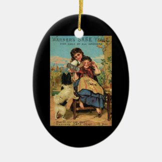 Ovale En Céramique Ornement vintage de border collie