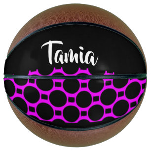 Ovale Formen rosa schwarz Basketball