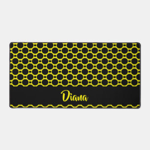 Ovale Formen, schwarz Schreibtischunterlage