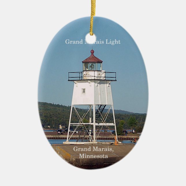 Ovale Grande Marais Keramik Ornament (Vorne)