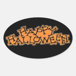 Ovale Happy Halloween - Sticker
