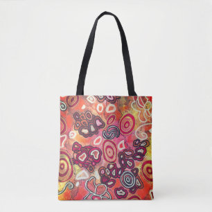 Ovale Korallen Originale Abstrakte Kunstwerke Tasche