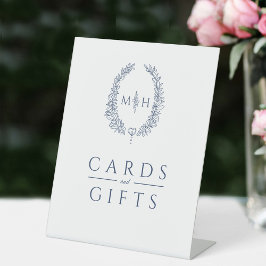 Ovale Kranz weiße Marinekarten Hochzeitskarten und Sockelschild