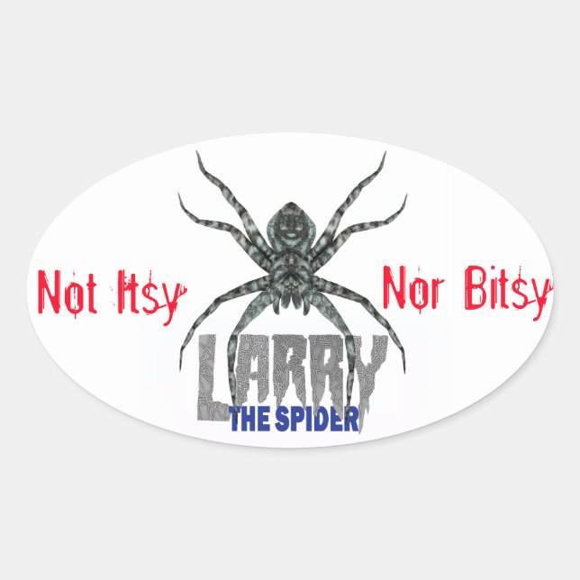 Ovale Larry le Sticker Oval Spider (Devant)