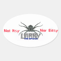 Larry le Sticker Oval Spider