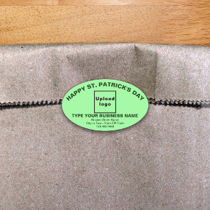 Ovale Light Green Saint Patrick Business Oval Sticker