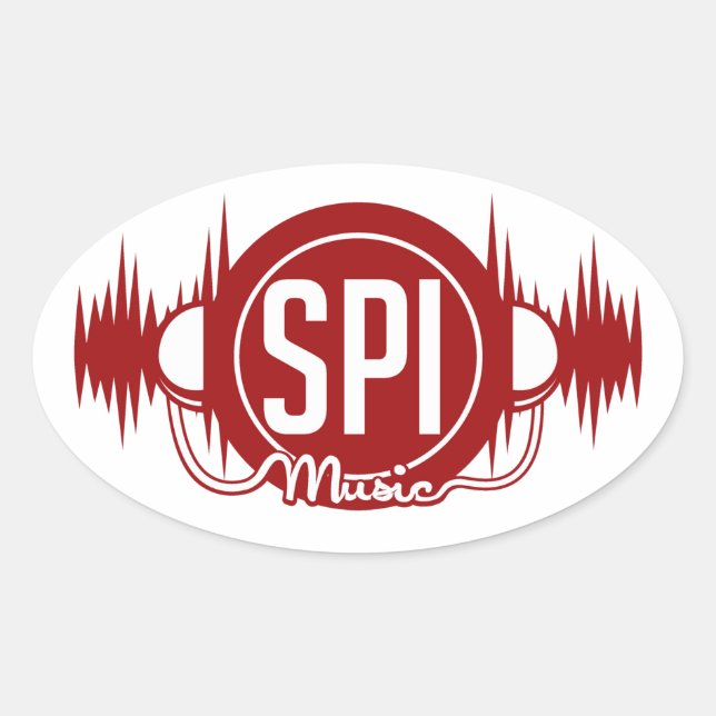 Ovale Logo SPIMUSICINC Rouge - Sticker (Devant)