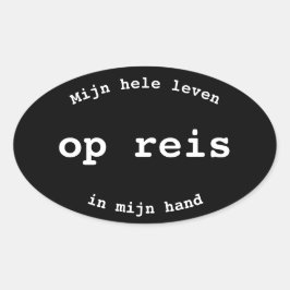 Ovale Ma vie dans ma main Koffer Sticker
