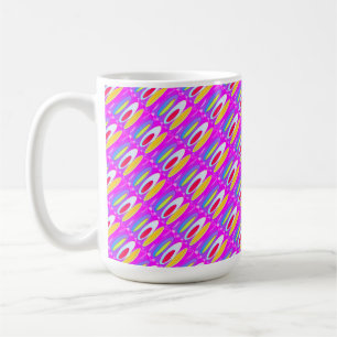 Ovale Musterkunst in gemischten Farben hell modern Kaffeetasse