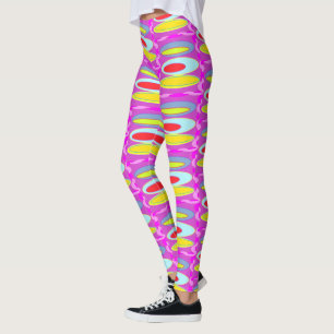 Ovale Musterkunst in gemischten Farben hell modern Leggings