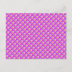 Ovale Musterkunst in gemischten Farben hell modern Postkarte