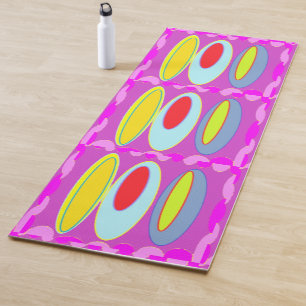 Ovale Musterkunst in gemischten Farben hell modern Yogamatte