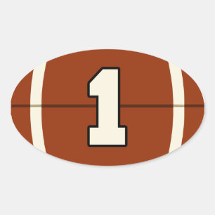 Ovale Numéro 1 Sticker de football