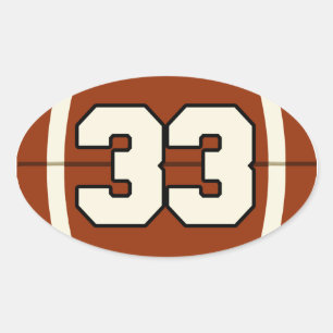 Ovale Numéro 33 Sticker de football