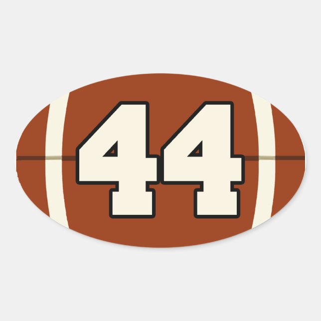 Ovale Numéro 44 Sticker de football (Devant)