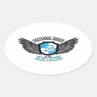 Ovale Ordre fraternel du Sticker Falcon Bleu
