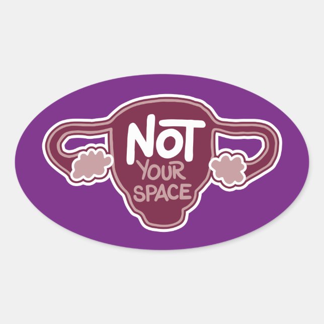 Ovale Pas votre sticker spatial (Devant)