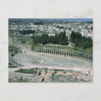 Ovale Piazza, antike Decapolis Stadt Jarash, Jorda