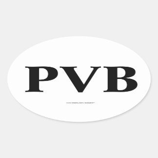 Ovale "PVB" Ponte Vedra plage FL Oval Bumper Sticker
