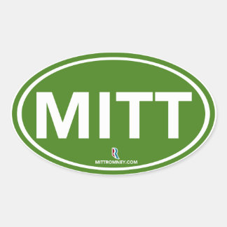 Ovale Romney Ryan Mitt Sticker Oval (Vert)