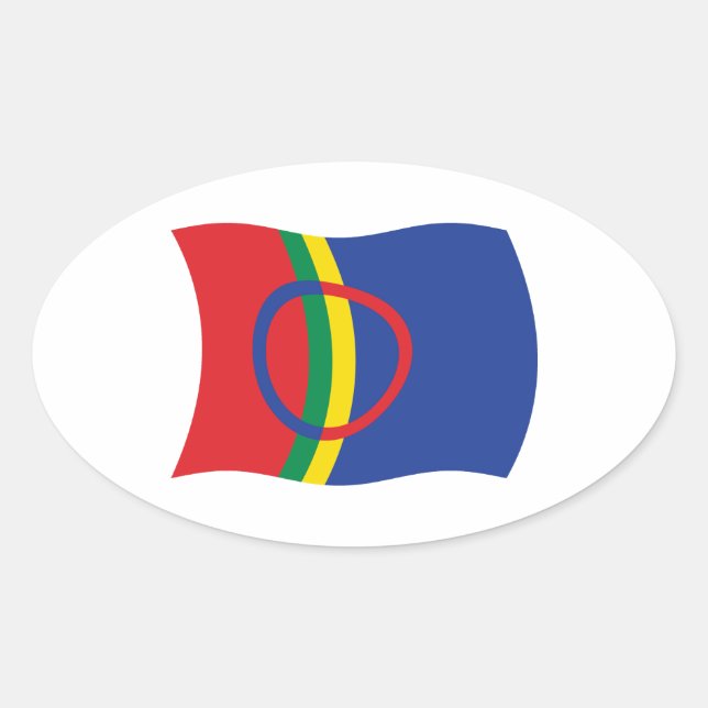 Ovale Sami People Sticker Drapeau (Devant)