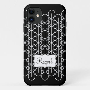 Ovale, schwarz-weiße Namens-iPhone-Gehäuse Case-Mate iPhone Hülle
