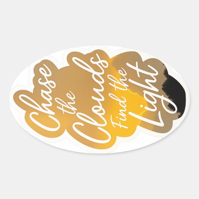 Ovale Simple Peace Sticker (Devant)