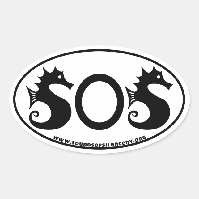 Ovale SOS - Sons de Silence Oval Sticker (Devant)