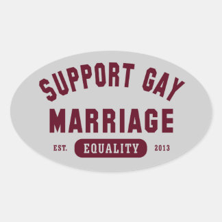 Ovale Soutien Sticker pour l'égalité de mariage gay