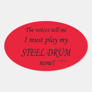 Ovale Steel Drum Voices Dit Doit Jouer Oval Sticker