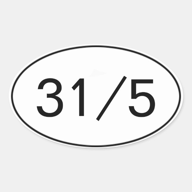Ovale Sticker 31 sur 5 (Devant)