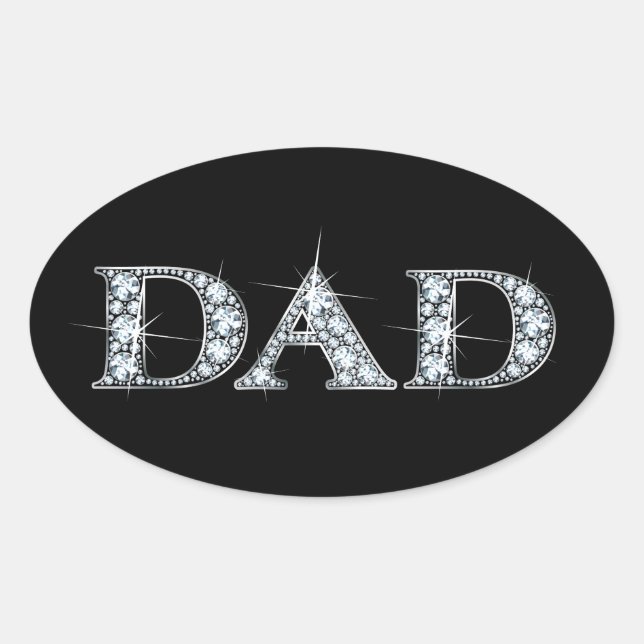 Ovale Sticker à bille de diamant DAD (Devant)