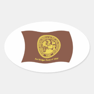 Ovale Sticker à drapeau Shoshone Bannock Tribes