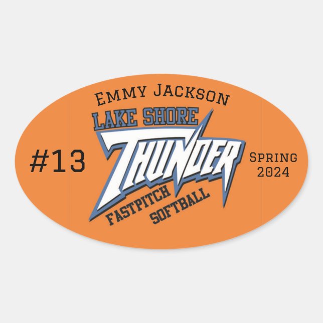 Ovale Sticker à pas rapide Lake Shore (Devant)