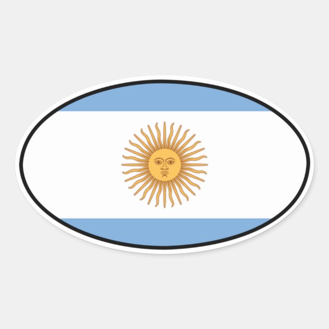 Ovale Sticker argentin Euro (Devant)