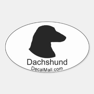 Ovale Sticker automatique de la fenêtre Dachshund