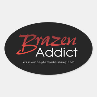 Ovale sticker Brazen Addict - NOIR
