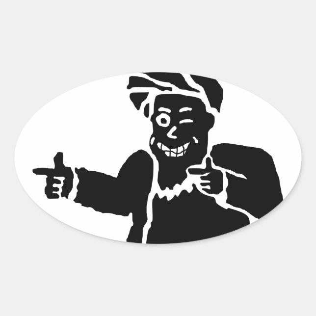 Ovale Sticker Buddy Muj (Devant)
