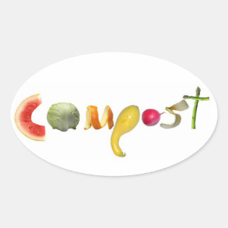 Ovale Sticker Compost