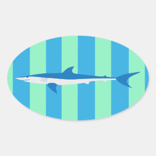 Ovale Sticker cool SHARK Party