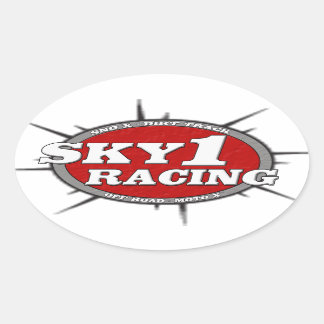 Ovale Sticker de course 1