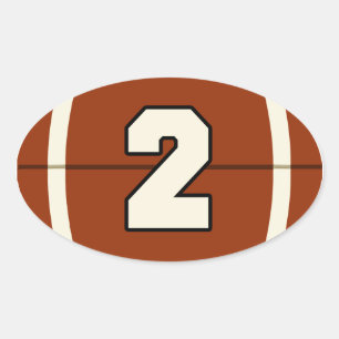 Ovale Sticker de football numéro 2