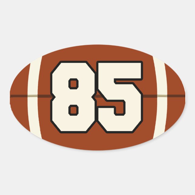 Ovale Sticker de football numéro 85 (Devant)