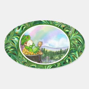 Ovale Sticker de la Saint Patrick