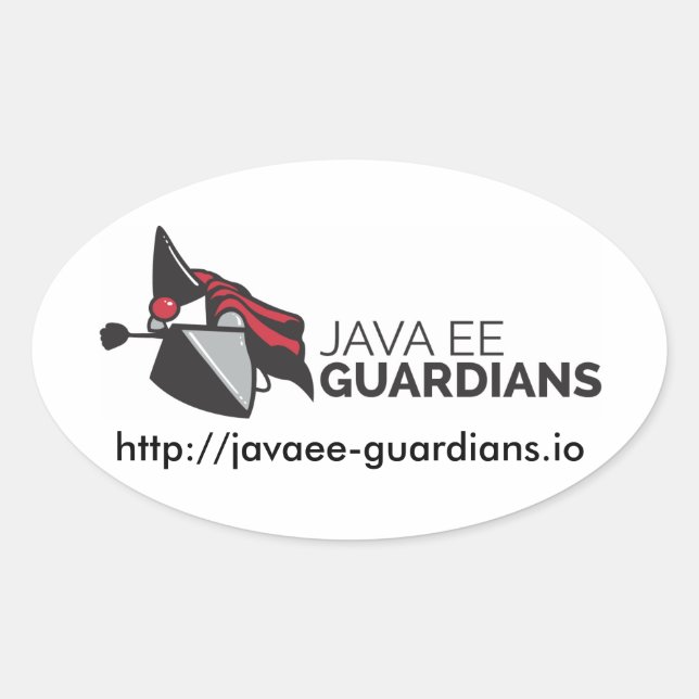 Ovale Sticker des gardiens Java EE (Devant)