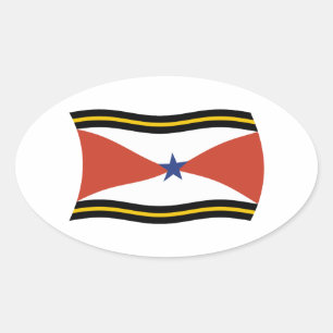 Ovale Sticker Drapeau Akha People