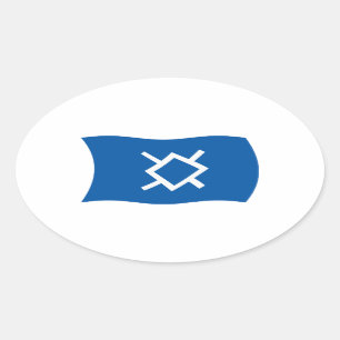 Ovale Sticker Drapeau Cheyenne Nord