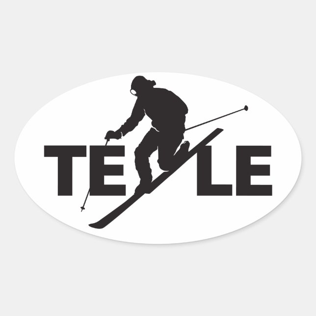Ovale Sticker du logo Black TELE (Devant)